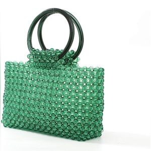 COPY - Amazon green beaded purse